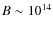 $B \sim 10 ^{14}$
