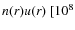 $n(r)u(r)\ [10^8$