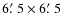 $6\hbox{$.\mkern-4mu^\prime$ }5 \times 6\hbox{$.\mkern-4mu^\prime$ }5$