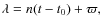 $\lambda = n (t-t_0) +\varpi ,$