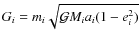 $G_i = m_i\sqrt{ \mathcal{G}M_{i}a_i(1-e_i^2)}$