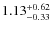 $\rm 1.13^{+ 0.62}_{- 0.33}$