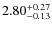 $\rm 2.80^{+ 0.27}_{- 0.13}$