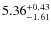 $\rm 5.36^{+ 0.43}_{- 1.61}$