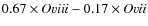 $0.67\times O {\sc viii}-0.17\times O {\sc vii}$
