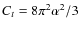 $C_t =
8\pi^2 \alpha^2/3$