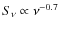 $S_\nu \propto \nu^{-0.7}$