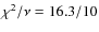 $\chi^2/\nu=16.3/10$