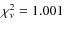 $\chi^2_\nu=1.001$