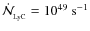 $\dot{\cal N}_{_{\rm LyC}} = 10^{49}~{\rm s}^{-1}$