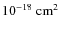 $10^{-18}~{\rm cm}^2$