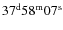 $\rm 37^d 58^m 07^s $