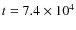 $t=7.4\times10^4$