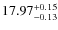 $17.97_{-0.13}^{\rm +0.15} $