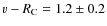 $v-R_{\rm C}=1.2\pm0.2$