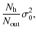 $\displaystyle \frac{N_{\rm h}}{N_{\rm out}} \sigma_0^2,$
