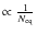 $\propto\frac{1}{N_{\rm eq}}$