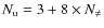 $N_{\rm u}=3+8\times N_\neq$