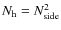 $N_{\rm h}=N_{{\rm side}}^{2}$