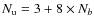 $N_{\rm u} = 3+8\times N_b$