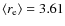$\langle r_{\rm e} \rangle=3.61$