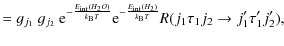 $\displaystyle = g_{j_1}~ g_{j_2}~ {\rm e}^{-\frac{E_{\rm int}(H_2O)}{k_{\rm B}T...
...E_{\rm int}(H_2)}{k_{\rm B}T}} R(j_1 \tau_1 j_2 \rightarrow j'_1 \tau'_1 j'_2),$