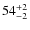 $\rm 54^{+2}_{-2}$