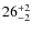 $\rm 26^{+2}_{-2}$