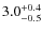 $\rm 3.0^{+0.4}_{-0.5}$