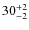 $\rm 30^{+2}_{-2}$