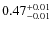 $0.47^{\rm +0.01}_{-0.01}$