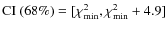 ${\rm CI}~(68\%)=[\chi^2_{\rm min}, \chi^2_{\rm min}+4.9]$