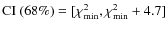 ${\rm CI}~(68\%)=[\chi^2_{\rm min}, \chi^2_{\rm min}+4.7]$
