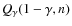 $Q_{\gamma} (1 - \gamma, n)$