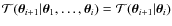 $\mathcal{T}(\vec{\theta}_{i+1}\vert{\vec{\theta}_1, \ldots, \vec{\theta}_i}) =
\mathcal{T}(\vec{\theta}_{i+1}\vert\vec{\theta}_i)$