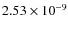 $2.53\times 10^{-9}$