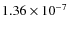 $1.36\times 10^{-7}$