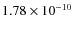$1.78 \times 10^{-10}$