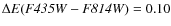 $\Delta {E({\it F435W}-{\it F814W}})=0.10$