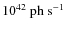 $10^{42} {\rm ~ph~s^{-1}}$