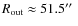$R_{\rm out} \approx 51.5\hbox{$^{\prime\prime}$ }$