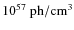$10^{57} {\rm ~ph / cm^3}$
