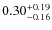 $\rm0.30^{+0.19}_{-0.16}$