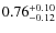 $\rm0.76^{+0.10}_{-0.12}$