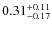 $\rm0.31^{+0.11}_{-0.17}$
