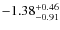 $\rm -1.38^{+0.46}_{-0.91}$