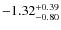 $\rm -1.32^{+0.39}_{-0.80}$