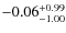 $\rm -0.06^{+0.99}_{-1.00}$