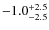 $\rm -1.0^{+2.5}_{-2.5}$