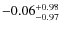 $\rm -0.06^{+0.98}_{-0.97}$